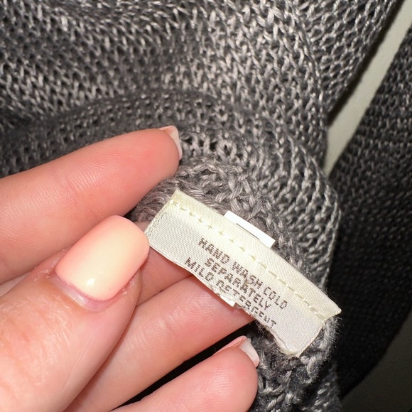 Denim & Supply Ralph Lauren Gray Women's knit light Sweater S beach boho vintage - Picture 5 of 6